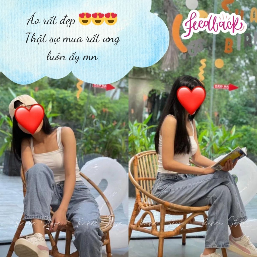 Áo 2 dây bản to, áo croptop có mút ngực chất cotton bozip ôm body - CT1