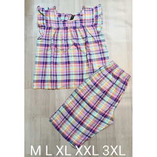 Bộ quần lửng vải lanh XK