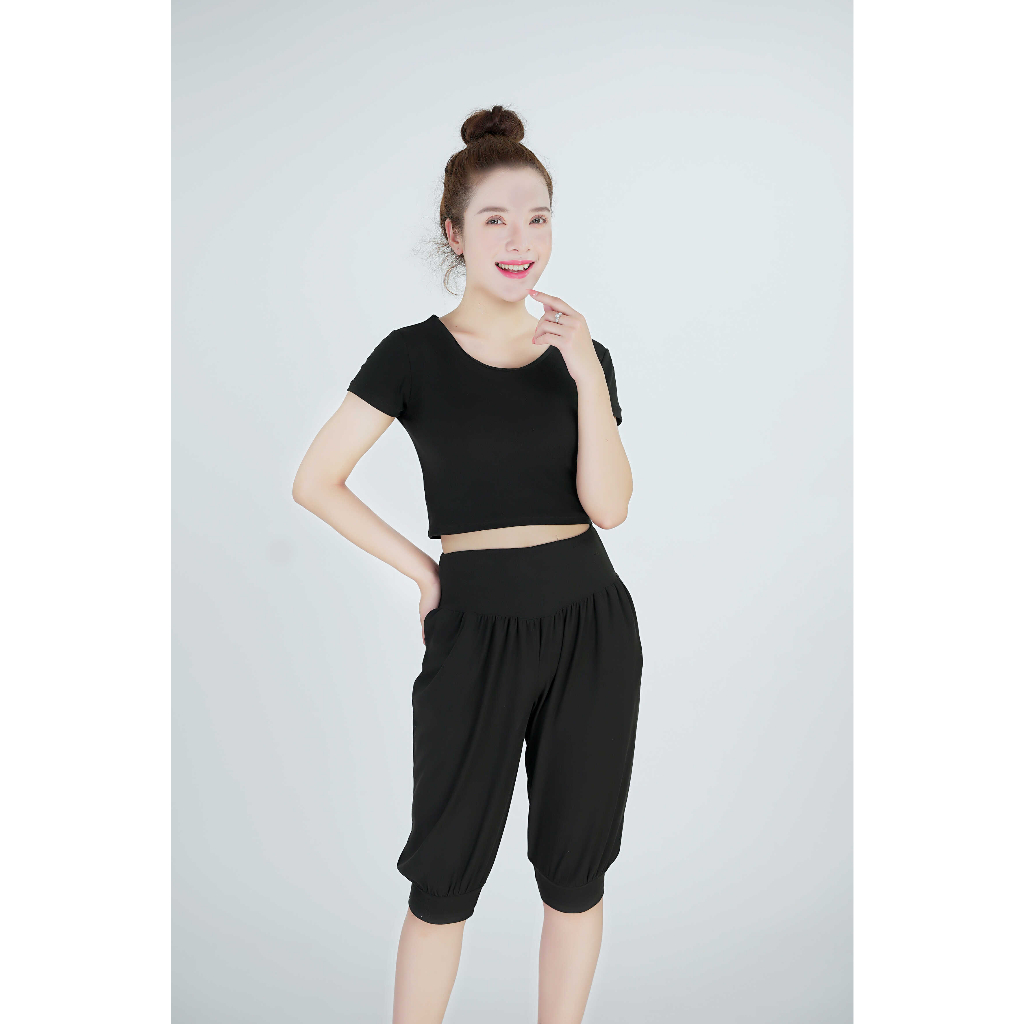 Set Alibaba Lửng Nữ - Quần Áo Tập Yoga, Múa, Zumba, Erobic, Chất Đẹp Co Giãn 4 Chiều Nhiều Họa Tiết - Loci Shop