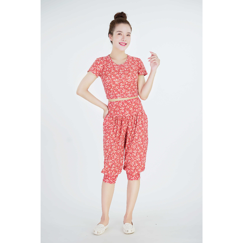 Set Alibaba Lửng Nữ - Quần Áo Tập Yoga, Múa, Zumba, Erobic, Chất Đẹp Co Giãn 4 Chiều Nhiều Họa Tiết - Loci Shop