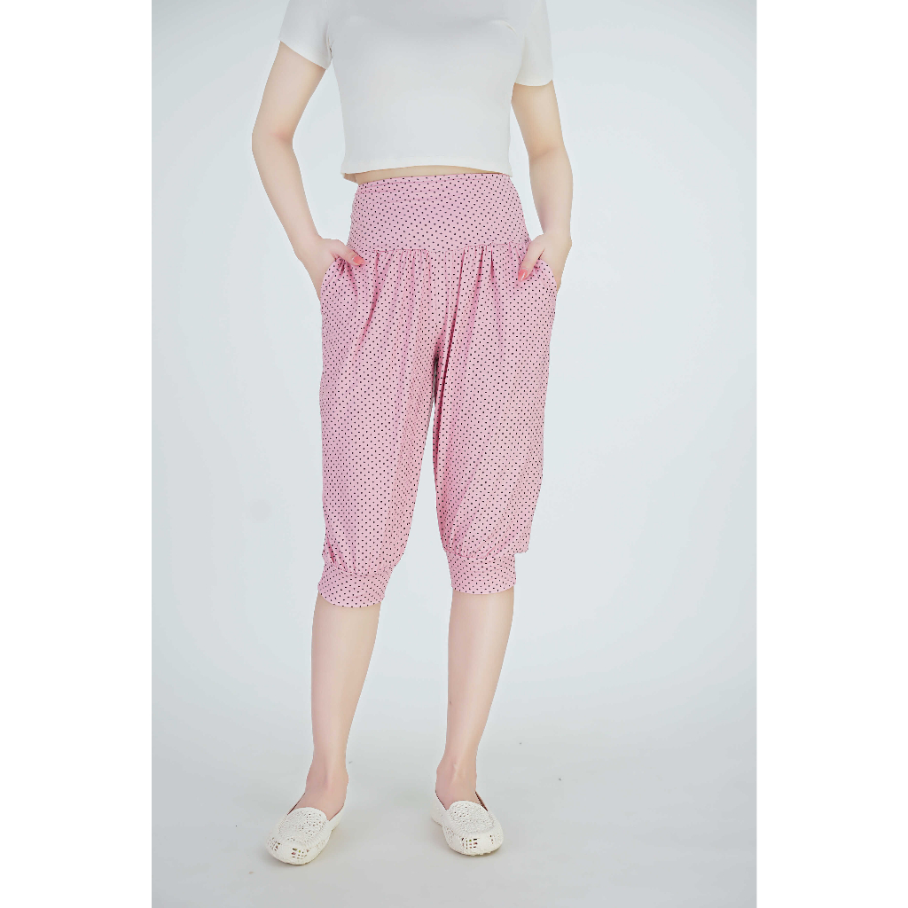 Quần Alibaba Nữ Dáng Lửng Tập Yoga, zumba, Erobic Nữ - Quần Đùi Ống Rộng Bigsize Nữ Nhiều  - Loci Shop