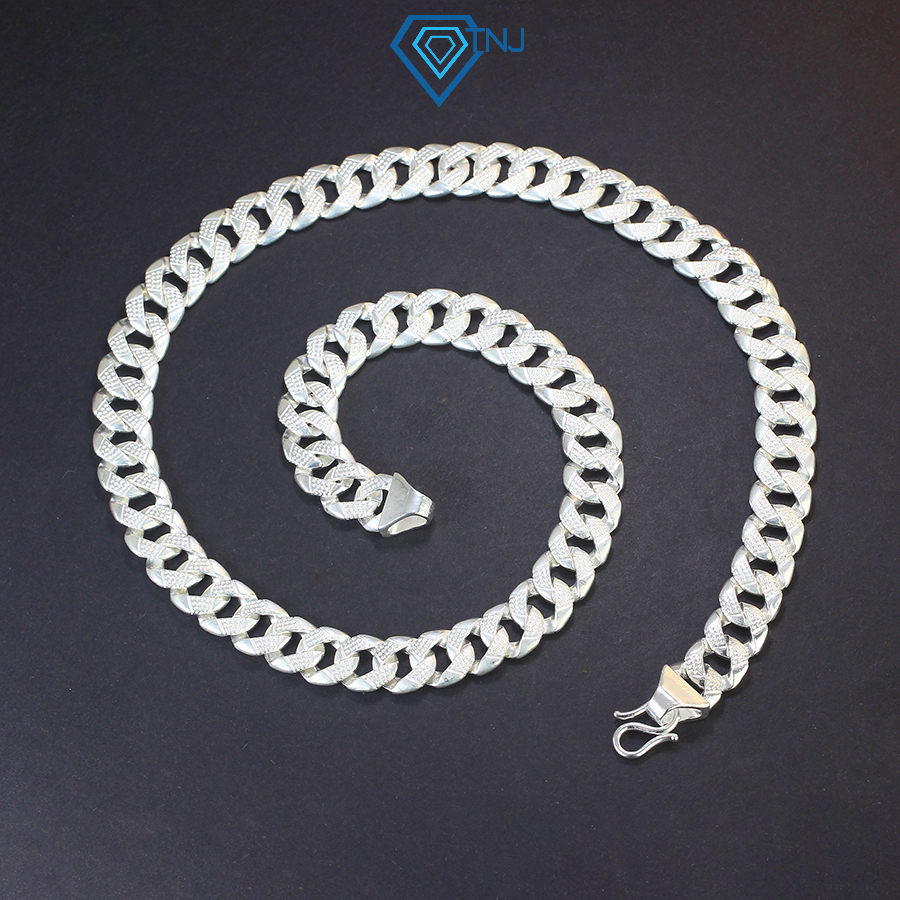 Dây chuyền nam bạc mắt xích đẹp, sang trọng bản rộng 12mm ( 2.5 cây ) DCK0094 - Trang Sức TNJ