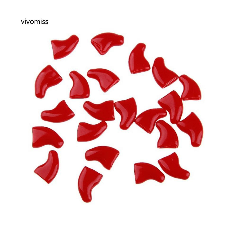 Móng Giả Bằng Nhựa Dẻo Cho Mèo Bộ 20 Móng Giả Làm Đẹp Cho Mèo Cưng Nhiều Màu Kèm Keo Dán - KIKINO