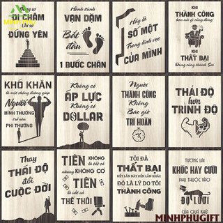 Tranh Động Lực gỗ treo tường slogan tạo động lực trang trí văn phòng làm việc công ty