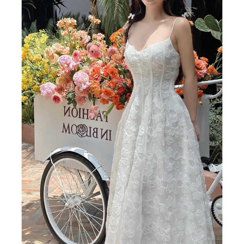 👗 ĐẦM MAXI REN KIM SA 2 DÂY