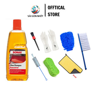 COMBO Xà Bông Rửa Xe Sonax Gloss Shampoo 1L - Đậm Đặc, Sạch Thơm Bóng CHÍNH HÃNG SONAX