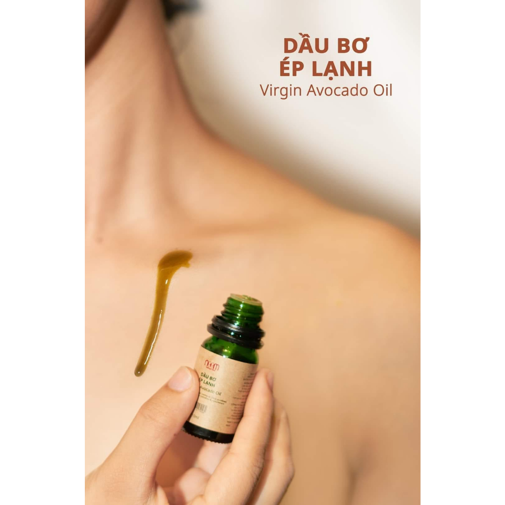 Dầu bơ ép lạnh Noom 10ml 30ml - Dưỡng ẩm da mềm mịn - Tặng kèm nắp bóp tiện dụng