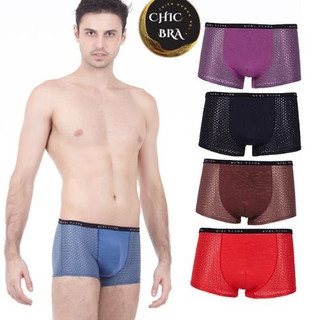 Hộp 5 quần lót nam đùi, sịp đùi nam, quần sịp đùi muji thông hơi xuất nhật cao cấp