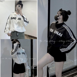 Áo khoác dù lững croptop personal dây rút chất dù 2 lớp
