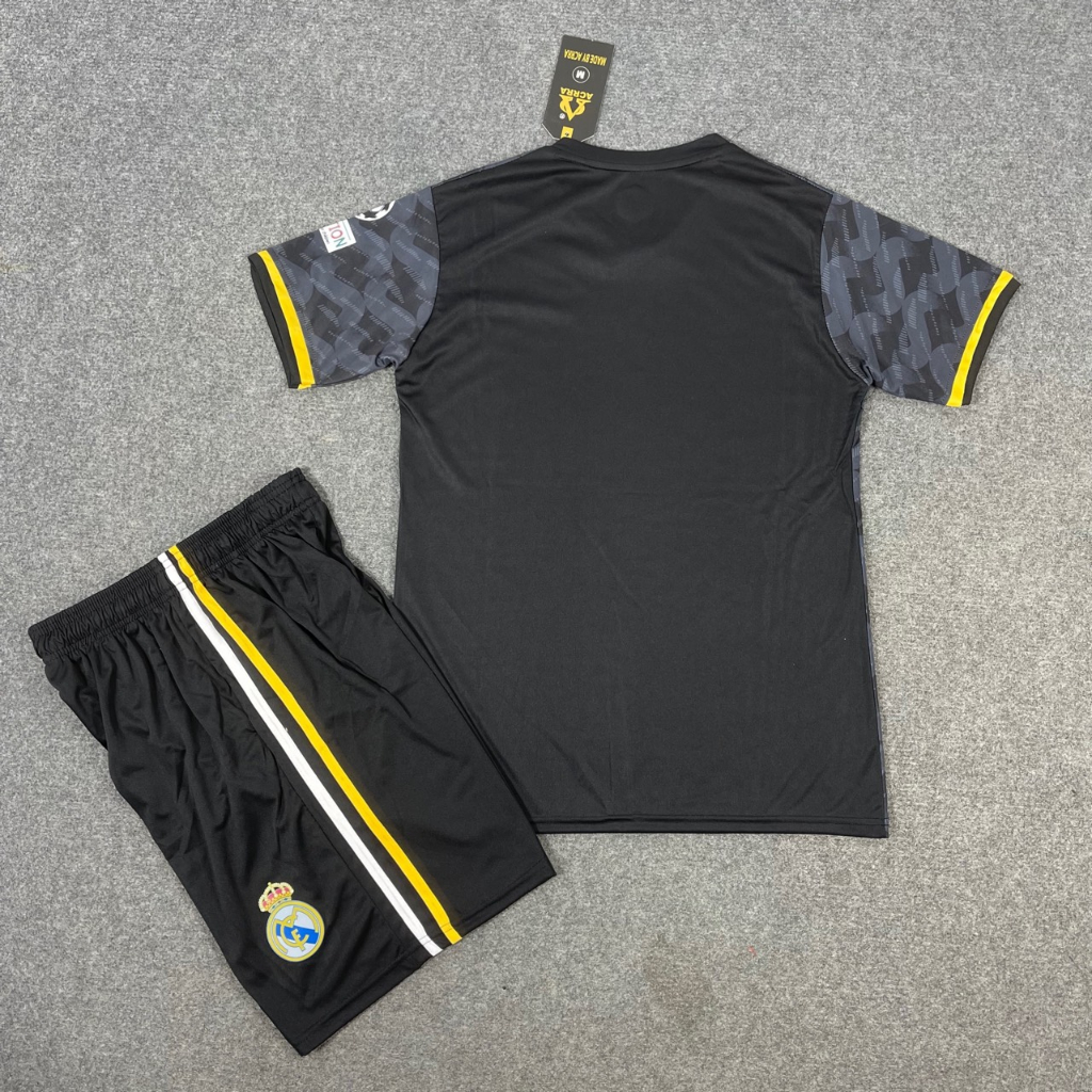 CLB Real Madrid - Xanh Đen Sóng 2023/2024, Bộ Đồ Thể Thao Vải Thun Thái, in sau áo theo yêu