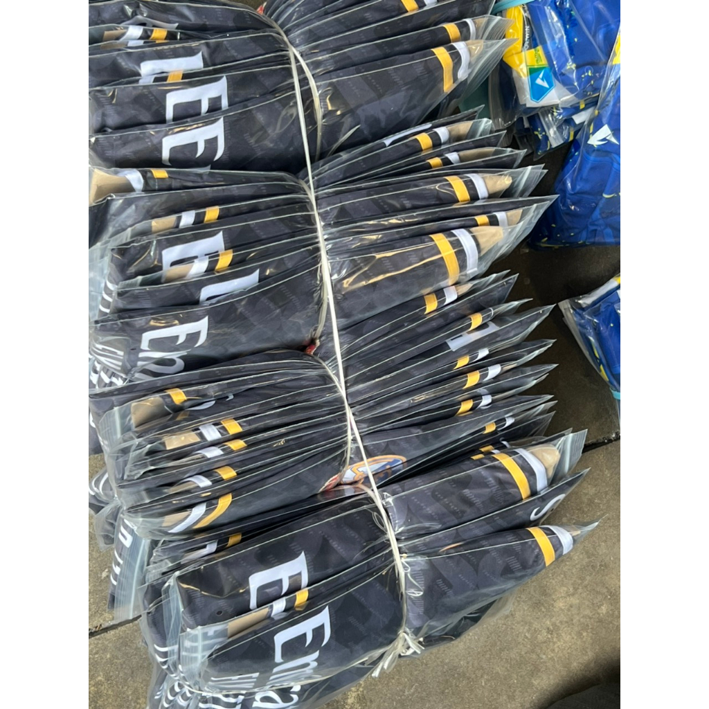 CLB Real Madrid - Xanh Đen Sóng 2023/2024, Bộ Đồ Thể Thao Vải Thun Thái, in sau áo theo yêu