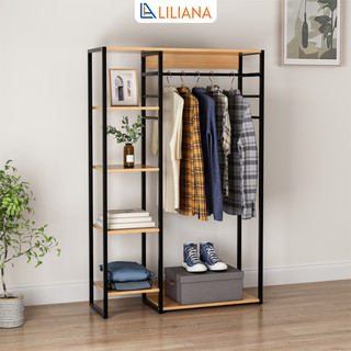 Giá treo quần áo thông minh có kệ để đồ sắp xếp không gian gọn gàng thương hiệu Liliana - LM08