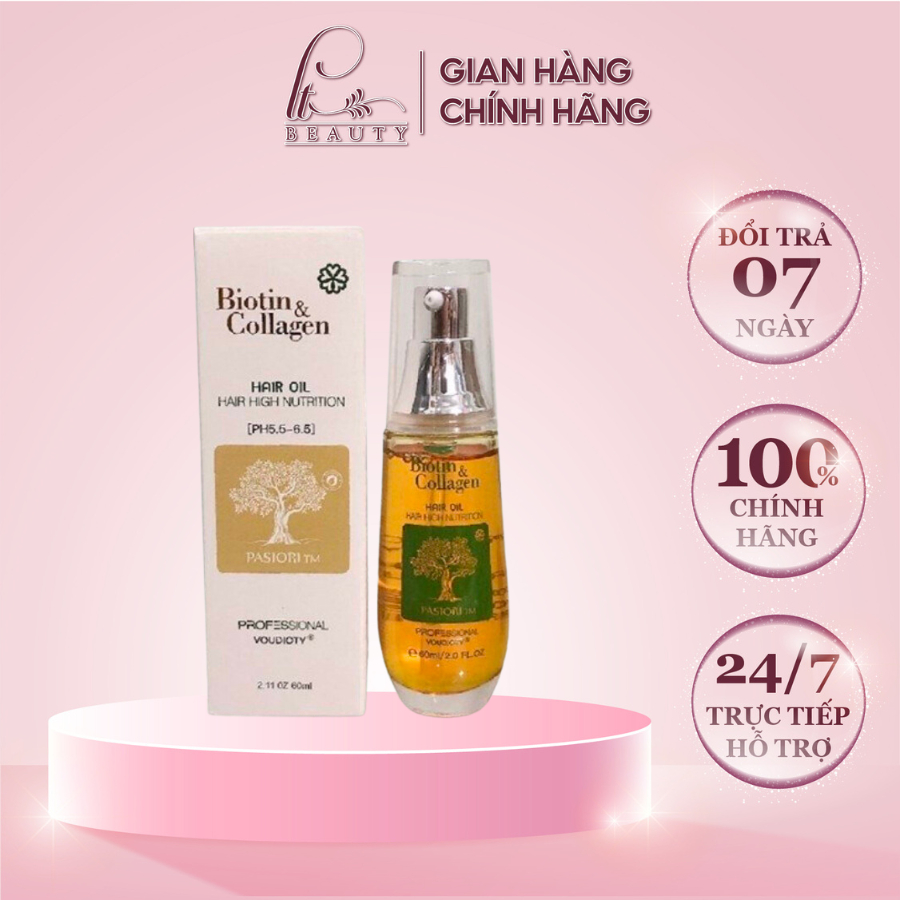 Tinh dầu dưỡng tóc Biotin & Collagen Voudioty Pasiori Tm OGX 60ml