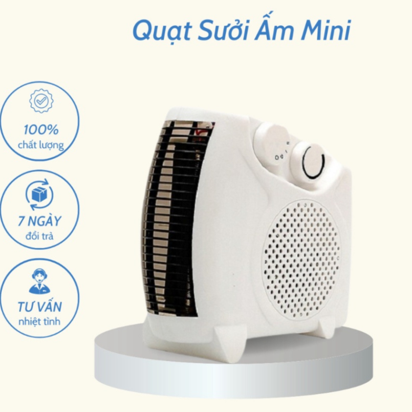 Quạt Sưởi Ấm Mini Hồng Ngoại - Quạt Sưởi Để Bàn Tiện Lợi Bảo Hành 6 Tháng