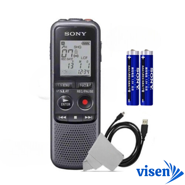 Máy ghi âm SONY PX240 chính hãng ,máy ghi âm sử dụng Pin AAA liên tục 62 giờ ,chất lượng âm thanh chuẩn ,loa ngoài to dõ