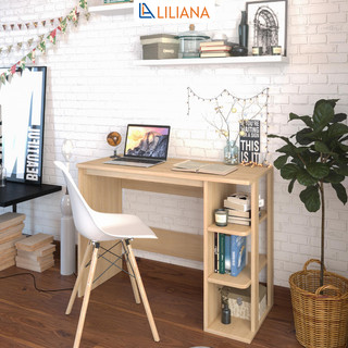 Bàn làm việc gỗ kèm giá sách thông minh thương hiệu Liliana - LP73