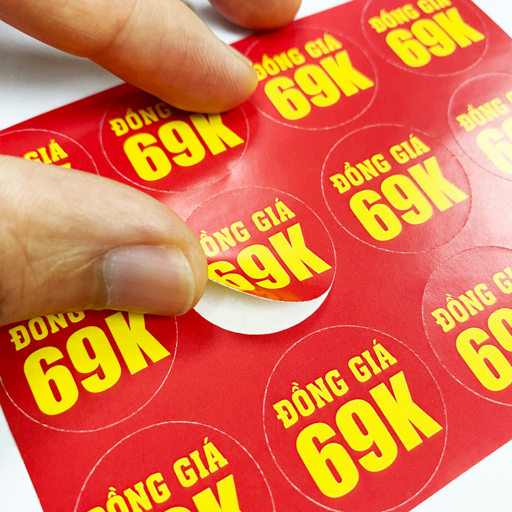 KHUYẾN MAI Sticker Label_Tem nhãn in đồng giá sticker_100pcs