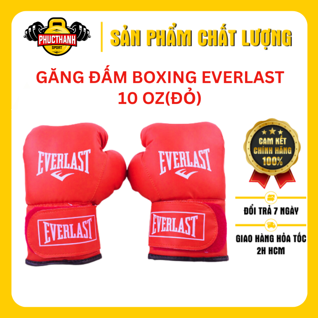 Găng đấm boxing Everlast 10oz(đỏ)