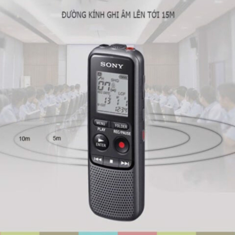 Máy ghi âm SONY PX240 chính hãng ,máy ghi âm sử dụng Pin AAA liên tục 62 giờ ,chất lượng âm thanh chuẩn ,loa ngoài to dõ