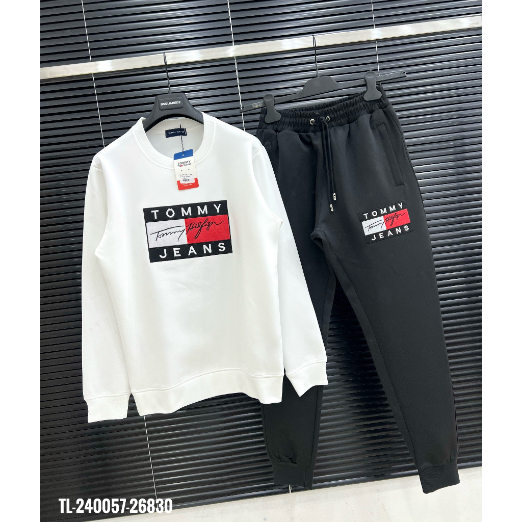 🔥Hot🔥Bộ nỉ Tommy thêu bảng thiết kế hot trend Nam nữ New 2023