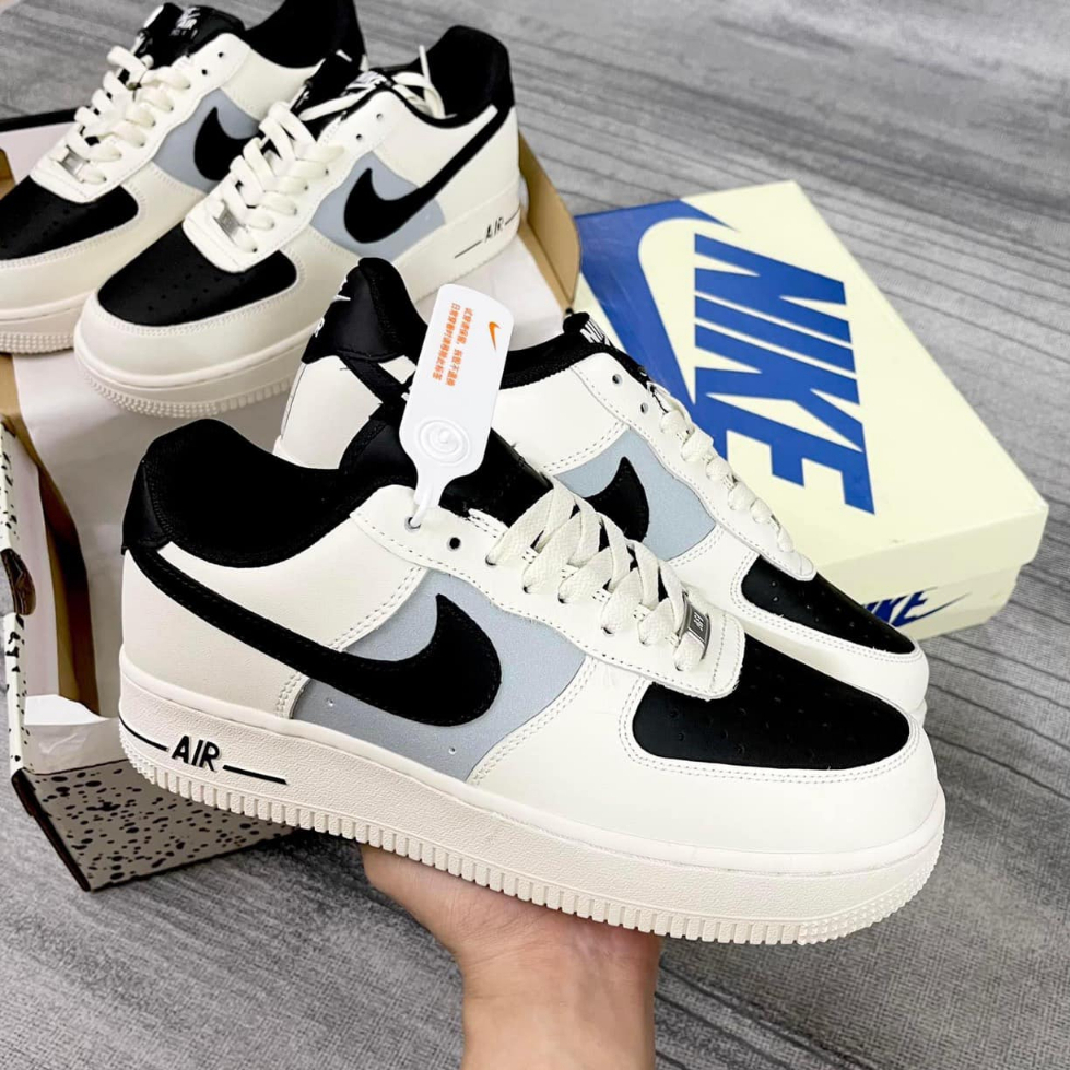 Giày _Nike Air Force 1 tích đen nam nữ, Giày AF1 vệt đen hàng trung bản Cao Cấp