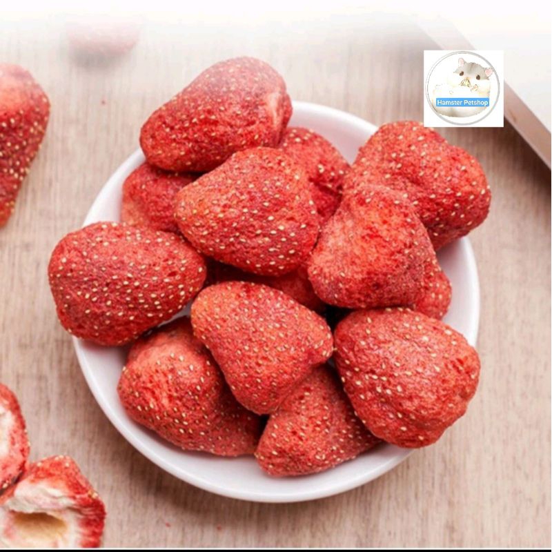 Dâu sấy đông khô cho Hamster, sóc , nhím, thỏ , bọ 20g