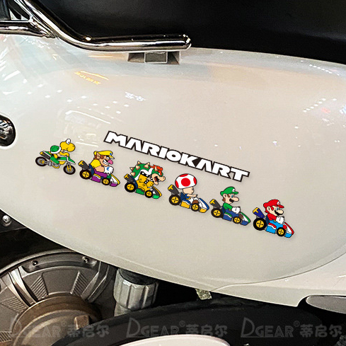 Tem hình dán MARIO độc đáo phù hợp dán xe, trang trí bàn học, bàn làm việc