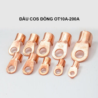 Đầu cos đồng nguyên chất ot-10a ot-20a ot-30a ot-40a ot-50a ot-60a ot-80a ot-100a ot-150 ot-200a nối dây đủ ampe