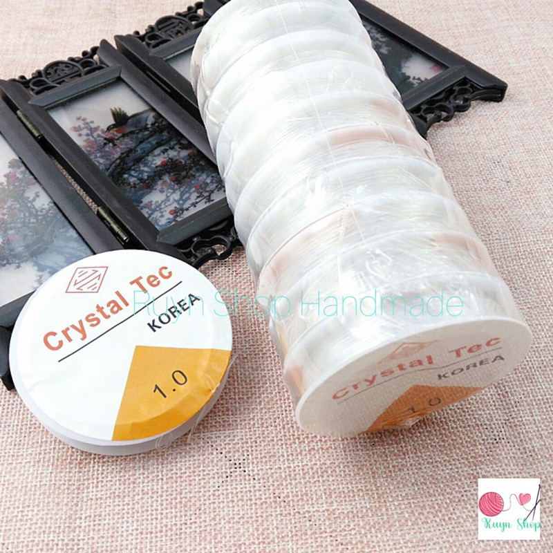 Cước thun gân loại đầu tròn dùng xỏ chuỗi/ xỏ hạt vòng size 0.8 và 1.0