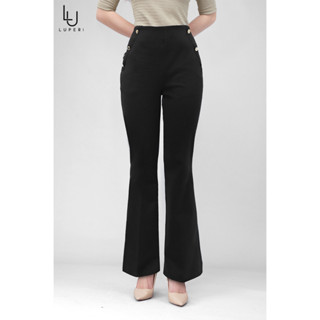Quần Legging Trơn Ống Loe Luperi LP547 Thiết Kế Phối Phụ Kiện Sang Trọng Thanh Lịch