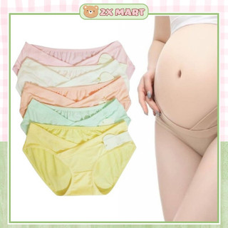 Quần lót bầu cạp chéo co giãn siêu mềm cho mẹ Spring. Đồ lót lưng cao mặc bầu và sau sinh hỗ trợ nâng bụng bầu 2X MART
