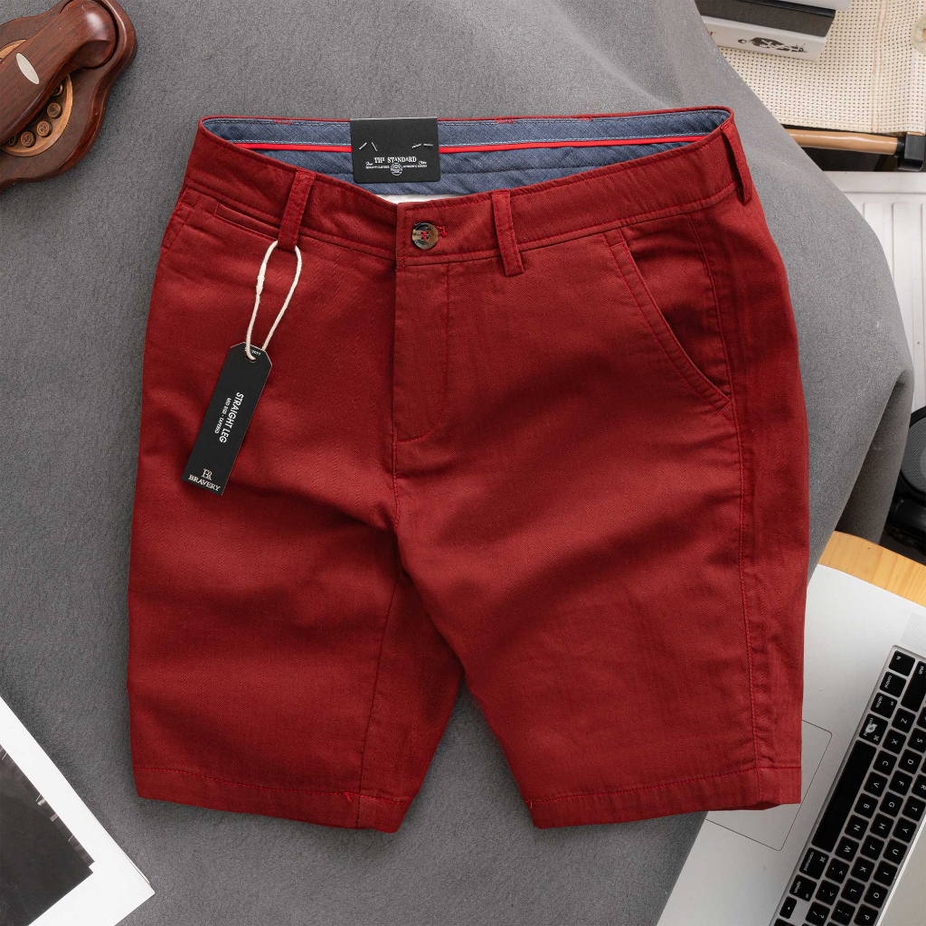 Quần short nam, Quần short nam linen Rendy co giãn, mềm mịn, thoáng mát, thoải mái, sang trọng - Bravery