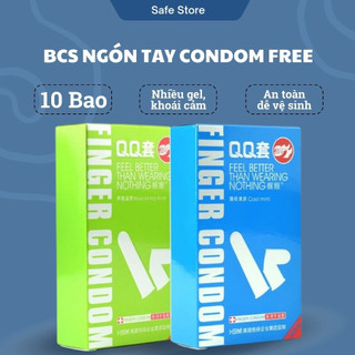 Bao cao su ngón tay Condom Finger, bao cao su siêu mỏng, bcs ngón tay 1 hộp 10 cái - Safe HN