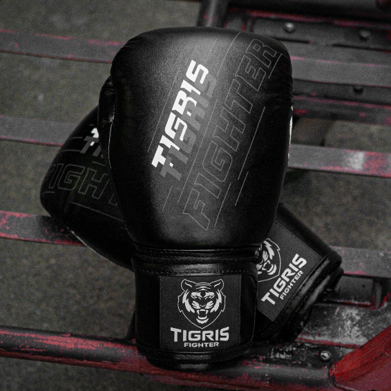 Găng Tay Boxing Tigris Fighter - Black