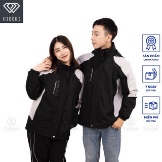 Áo khoác gió nam nữ có mũ cao cấp, Áo khoác dù pha màu chống nắng ngăn gió cá tính, năng động HIDOKI