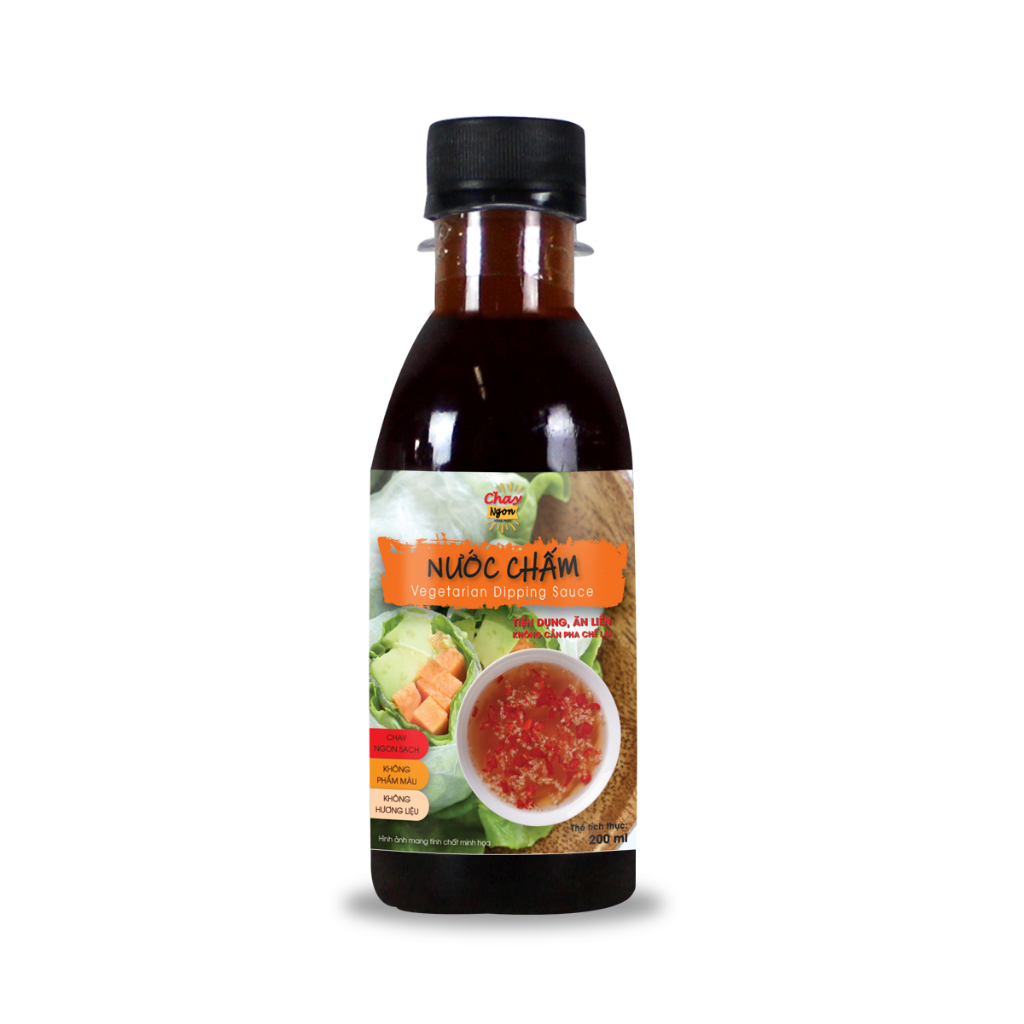 Nước Chấm Chay Ngon Tiện Lợi Tròn Vị Chai 200ml - Vegetarian Dipping Sauce