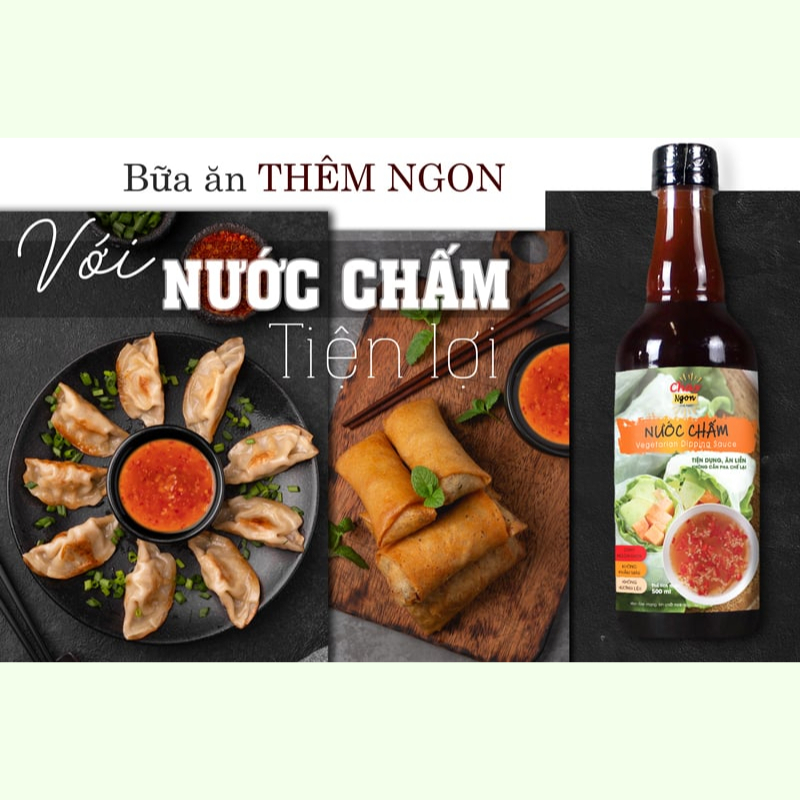 Nước Chấm Chay Ngon Tiện Lợi Tròn Vị Chai 200ml - Vegetarian Dipping Sauce