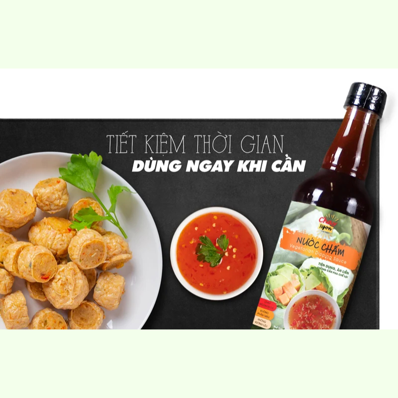 Nước Chấm Chay Ngon Tiện Lợi Tròn Vị Chai 200ml - Vegetarian Dipping Sauce