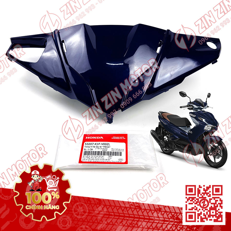 Ốp Đầu, Trang Trí Nắp Tay Lái AB 2020 2021 2022 2023+, AirBlade 160, Air Balde 150 / 125 Đủ Màu Chính Hãng Honda - ZZM