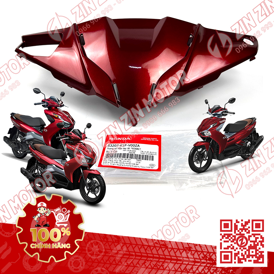 Ốp Đầu, Trang Trí Nắp Tay Lái AB 2020 2021 2022 2023+, AirBlade 160, Air Balde 150 / 125 Đủ Màu Chính Hãng Honda - ZZM