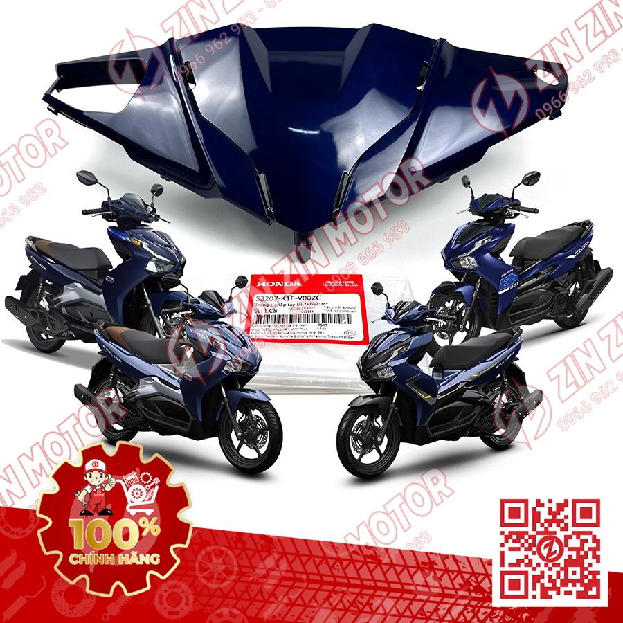 Ốp Đầu, Trang Trí Nắp Tay Lái AB 2020 2021 2022 2023+, AirBlade 160, Air Balde 150 / 125 Đủ Màu Chính Hãng Honda - ZZM