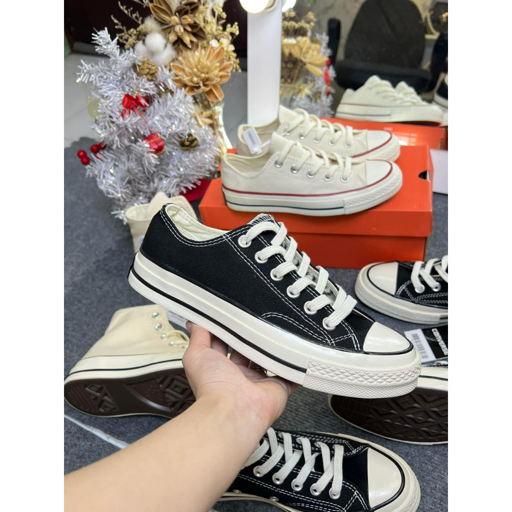 Giày Converse 1970s Chuck Taylor , Giày CV 2 Bản Cao Thấp Màu Đen Trắng Bản S.Cấp Mũi Bóng Basic Full Box | BigBuy360 - bigbuy360.vn