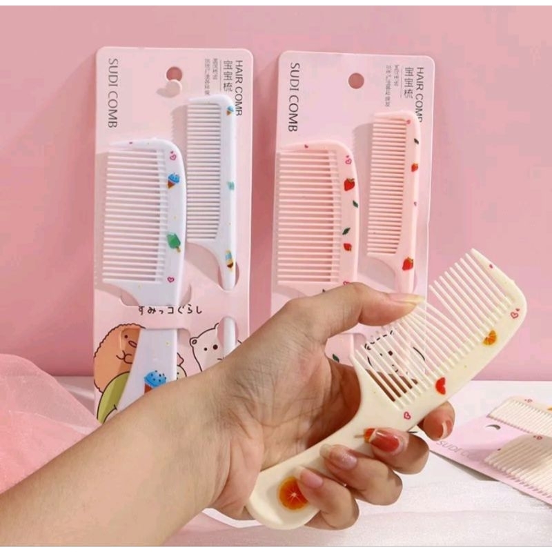 Set 2 cái lược chải tóc, lược tạo kiểu nhỏ gọn tiện lợi