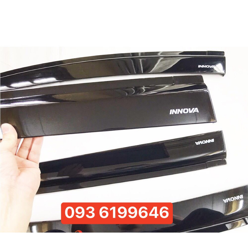 Vè Che Mưa Xe Toyota Innova 2006-2015 4 Chi Tiết Nhựa Đen Dày Cao Cấp