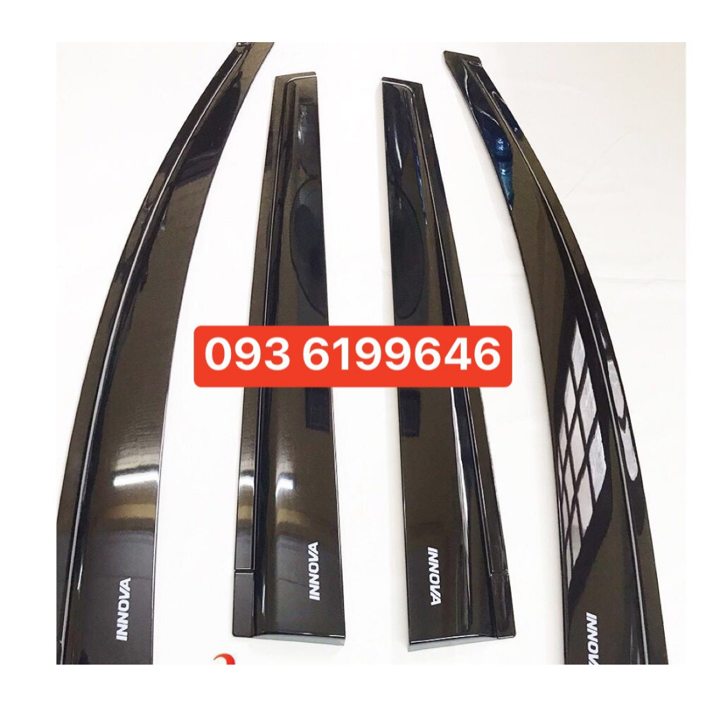 Vè Che Mưa Xe Toyota Innova 2006-2015 4 Chi Tiết Nhựa Đen Dày Cao Cấp
