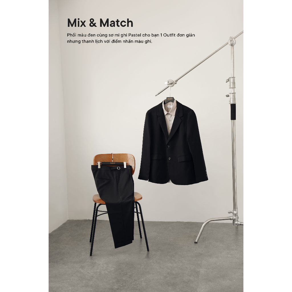 Áo khoác blazer nam hàn quốc Sogeum, áo khoác nam mùa thu đông ô phong cách màu đen kem 2 khuy cài cao cấp