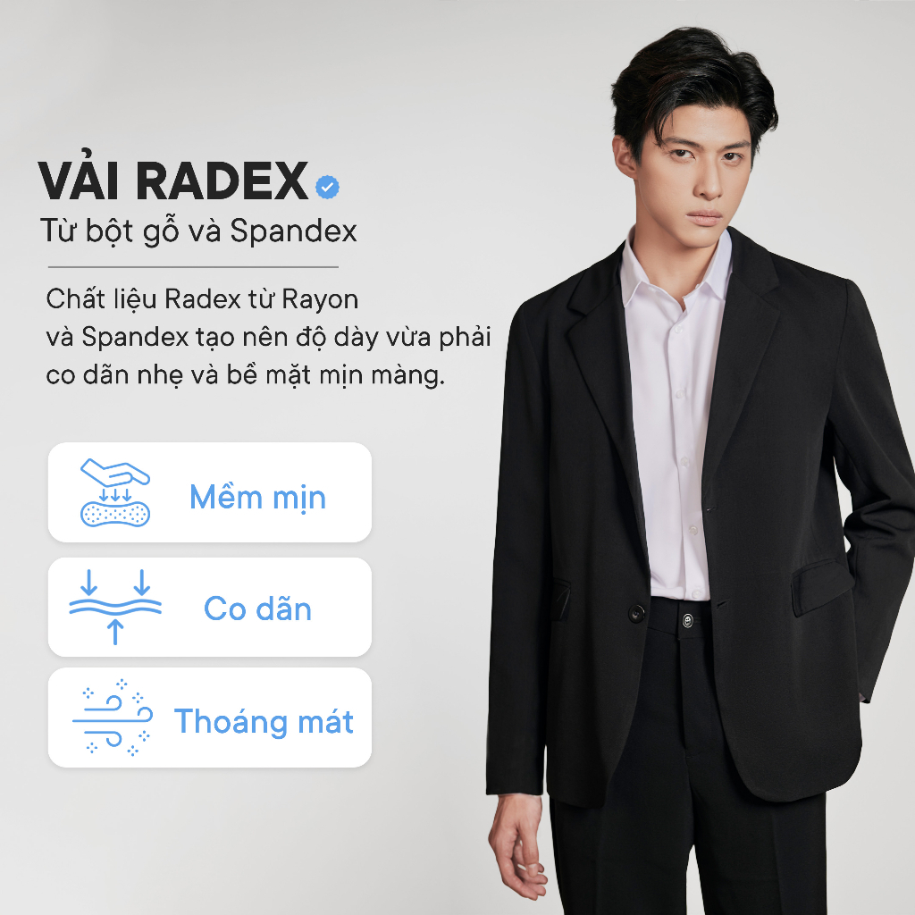 Áo khoác blazer nam hàn quốc Sogeum, áo khoác nam mùa thu đông ô phong cách màu đen kem 2 khuy cài cao cấp