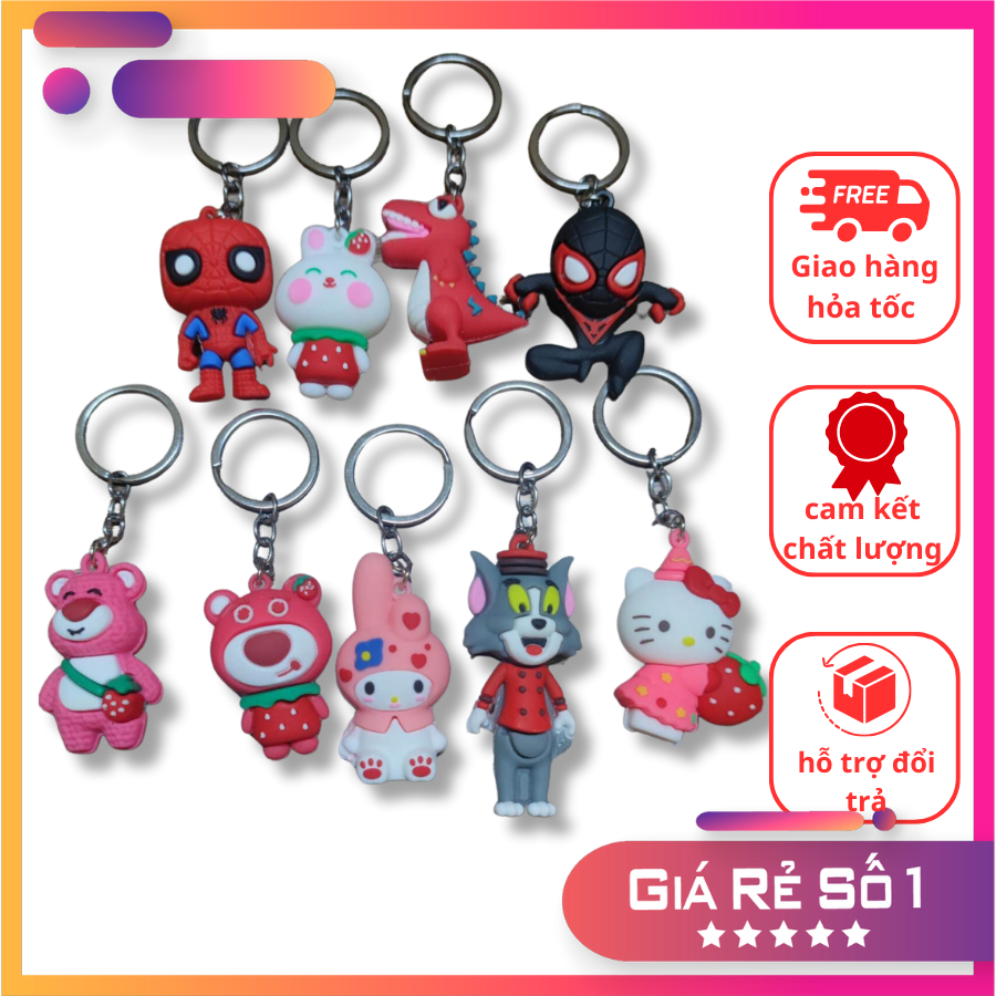 Móc Chìa Khóa Dễ Thương, Loại To Móc balo Túi Xách Hoạt Hình CuTe Đáng Yêu