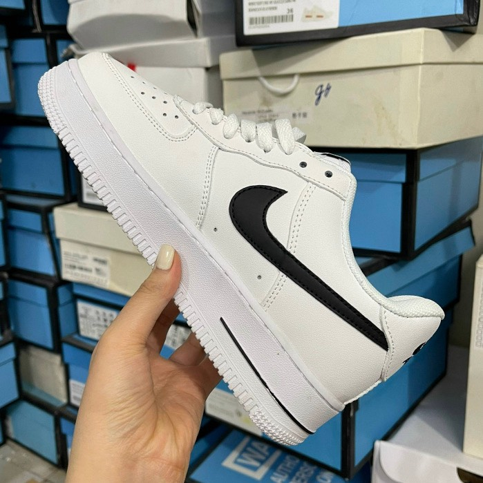 Giày_Nike air force 1 vệt đen s.cấp, giày thể thao af1 trắng vẹt đen nam nữ đầy đủ phụ kiện | BigBuy360 - bigbuy360.vn