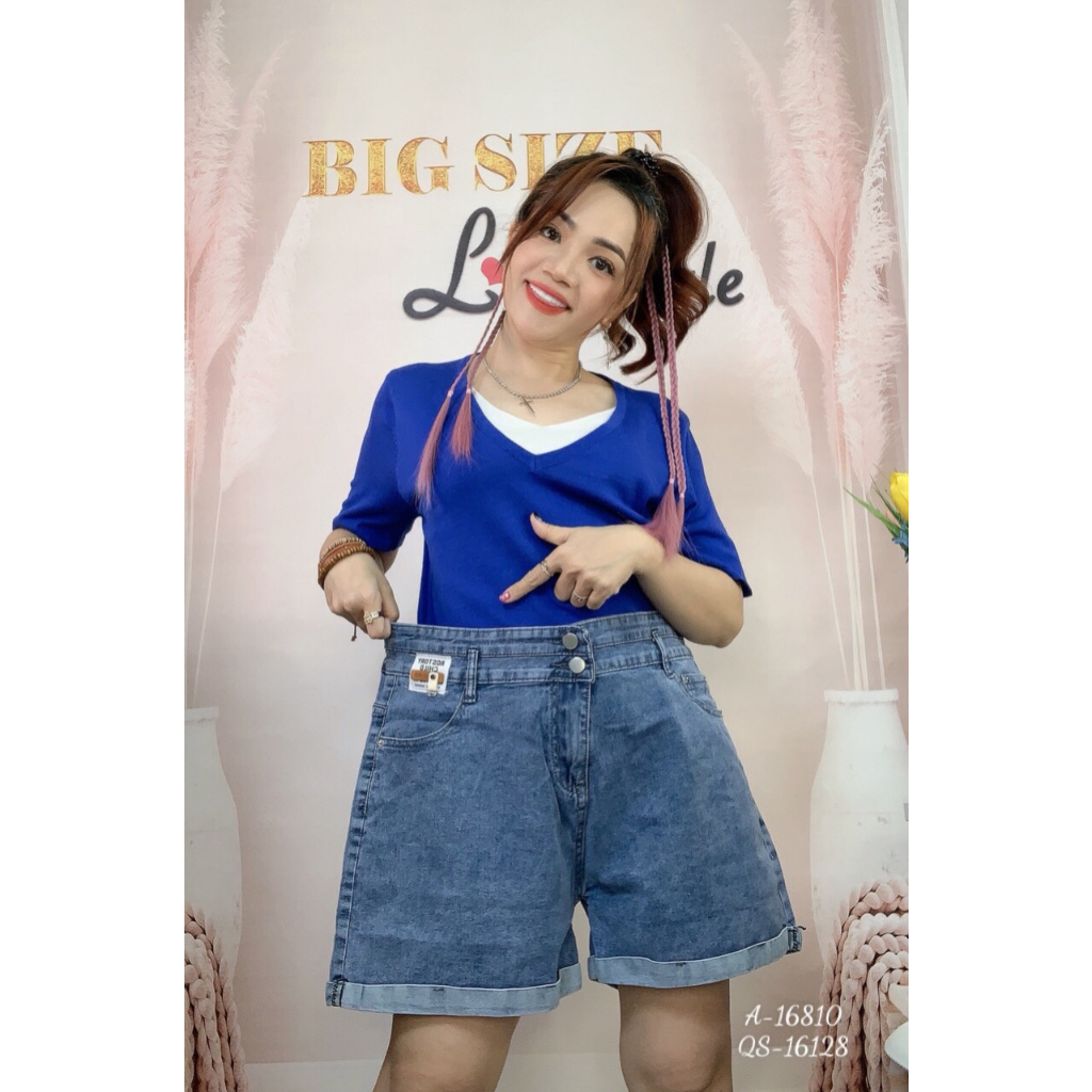 Quần jean đùi ( 70kg đến 100kg ) BIGSIZE jean Ros SIZE ĐẠI 16128